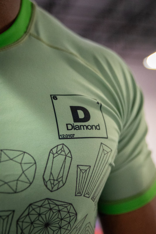 (DMD) Diamond Combat Green Light Rash Guard Set