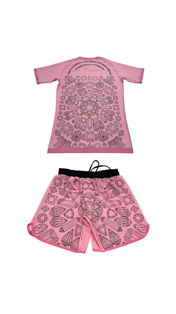 (DMD) Diamond Combat Co Pink Diamonds Rash Guard Pack