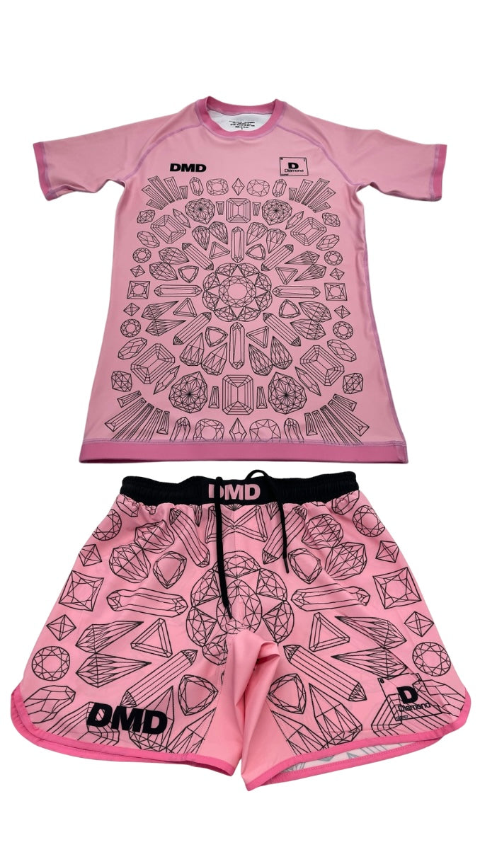 (DMD) Diamond Combat Co Pink Diamonds Rash Guard Pack
