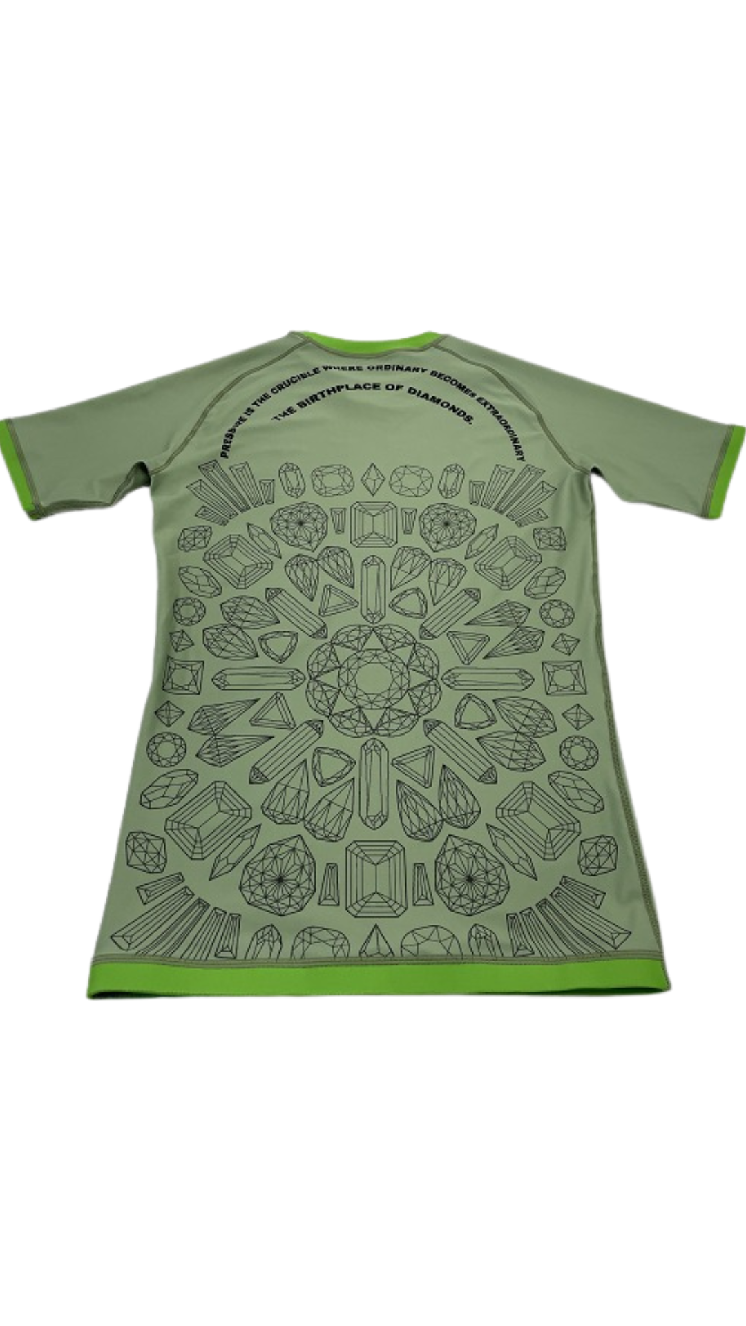 (DMD) Diamond Combat Green Light Rash Guard Set